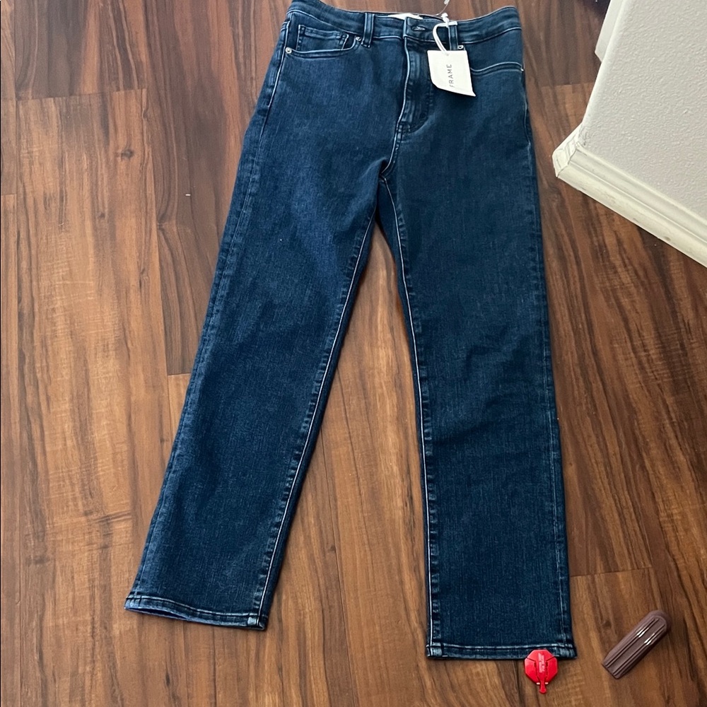 New Frame Denim Women's Dark Blue Straight Jeans size 27,28 - Picture 1 of 10